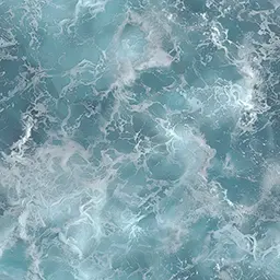 Generated water texture for ocean material in fantasy world